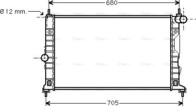 Ava Quality Cooling SB 2055 - Radiator, engine cooling autospares.lv