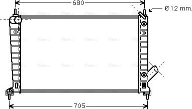 Ava Quality Cooling SB 2062 - Radiator, engine cooling autospares.lv