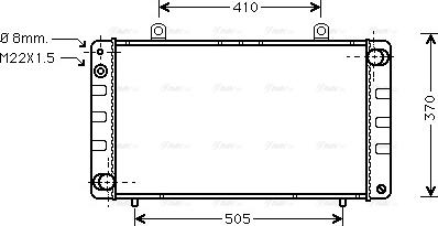 Ava Quality Cooling SB 2003 - Radiator, engine cooling autospares.lv