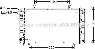 Ava Quality Cooling SB 2020 - Radiator, engine cooling autospares.lv