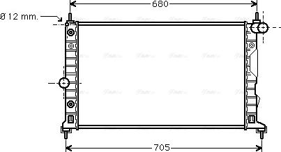 Ava Quality Cooling SB 2037 - Radiator, engine cooling autospares.lv