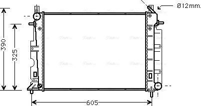 Ava Quality Cooling SB 2025 - Radiator, engine cooling autospares.lv