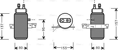 Ava Quality Cooling SBD043 - Dryer, air conditioning autospares.lv