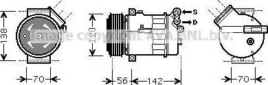 Ava Quality Cooling SB K067 - Compressor, air conditioning autospares.lv