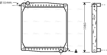 Ava Quality Cooling SC 2010 - Radiator, engine cooling autospares.lv