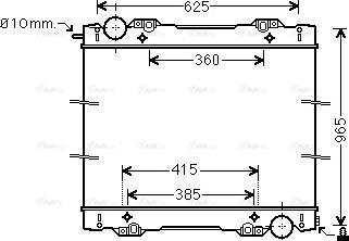 Ava Quality Cooling SC2027N - Radiator, engine cooling autospares.lv