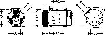 Ava Quality Cooling SCAK026 - Compressor, air conditioning autospares.lv