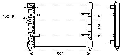 Ava Quality Cooling ST 2023 - Radiator, engine cooling autospares.lv