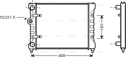 Ava Quality Cooling ST 2022 - Radiator, engine cooling autospares.lv