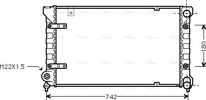 Ava Quality Cooling STA2019 - Radiator, engine cooling autospares.lv