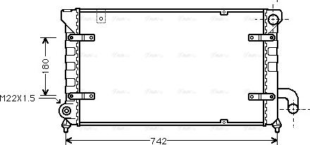 Ava Quality Cooling STA2028 - Radiator, engine cooling autospares.lv