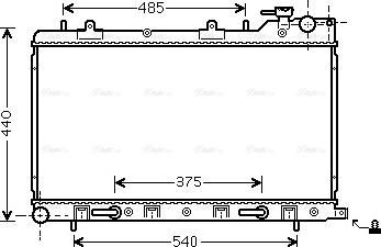 Ava Quality Cooling SU2098 - Radiator, engine cooling autospares.lv