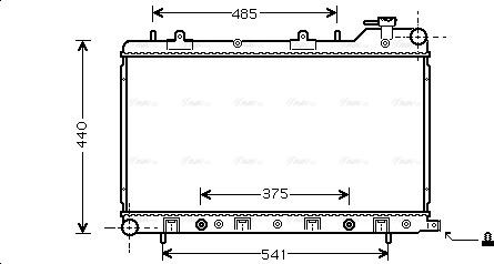 Ava Quality Cooling SU 2049 - Radiator, engine cooling autospares.lv