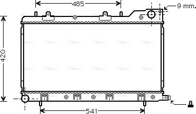 Ava Quality Cooling SU 2047 - Radiator, engine cooling autospares.lv