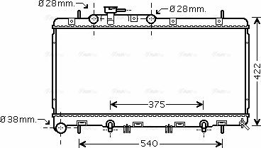 Ava Quality Cooling SU 2059 - Radiator, engine cooling autospares.lv