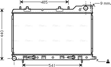 Ava Quality Cooling SU 2054 - Radiator, engine cooling autospares.lv