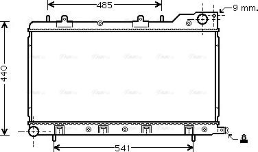 Ava Quality Cooling SU 2071 - Radiator, engine cooling autospares.lv