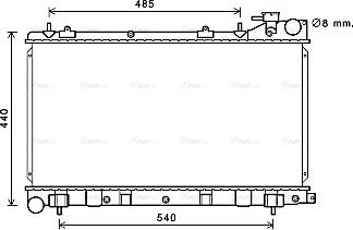 Ava Quality Cooling SU2103 - Radiator, engine cooling autospares.lv