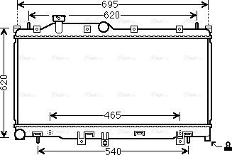 Ava Quality Cooling SU2110 - Radiator, engine cooling autospares.lv