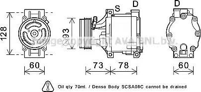 Ava Quality Cooling SUK099 - Compressor, air conditioning autospares.lv