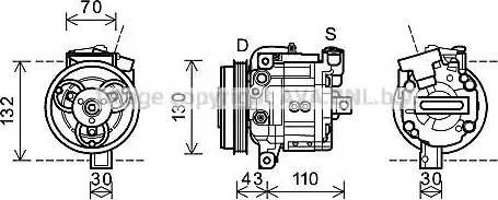 Ava Quality Cooling SUK081 - Compressor, air conditioning autospares.lv