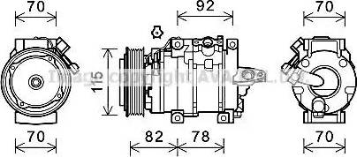 Ava Quality Cooling SUK112 - Compressor, air conditioning autospares.lv