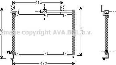 Ava Quality Cooling SZ 5037 - Condenser, air conditioning autospares.lv