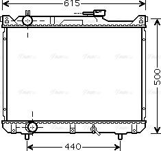 Ava Quality Cooling SZ 2078 - Radiator, engine cooling autospares.lv