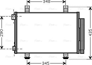 Ava Quality Cooling SZA5116D - Condenser, air conditioning autospares.lv