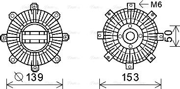 Ava Quality Cooling SZ C124 - Clutch, radiator fan autospares.lv