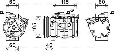 Ava Quality Cooling SZK145 - Compressor, air conditioning autospares.lv