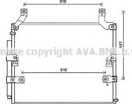 Ava Quality Cooling TO5697 - Condenser, air conditioning autospares.lv