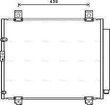 Ava Quality Cooling TO5680D - Condenser, air conditioning autospares.lv