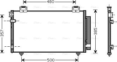 Ava Quality Cooling TO5392D - Condenser, air conditioning autospares.lv