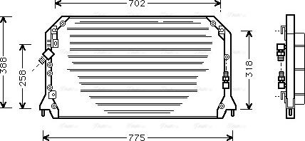 Ava Quality Cooling TO 5253 - Condenser, air conditioning autospares.lv