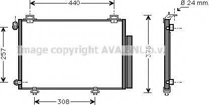 Ava Quality Cooling TO 5267 - Condenser, air conditioning autospares.lv