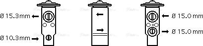 Ava Quality Cooling TO 1070 - Expansion Valve, air conditioning autospares.lv