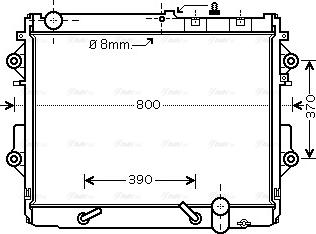 Ava Quality Cooling TO 2490 - Radiator, engine cooling autospares.lv