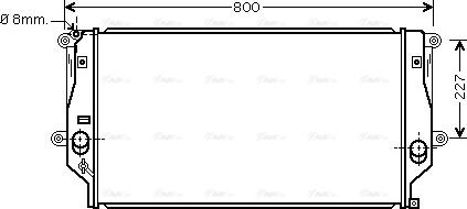 Ava Quality Cooling TO 2401 - Radiator, engine cooling autospares.lv