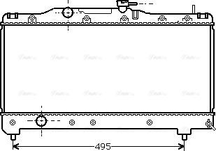 Ava Quality Cooling TO 2141 - Radiator, engine cooling autospares.lv