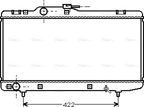 Ava Quality Cooling TO 2150 - Radiator, engine cooling autospares.lv