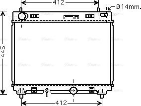 Ava Quality Cooling TO 2358 - Radiator, engine cooling autospares.lv