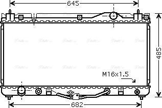 Ava Quality Cooling TO 2303 - Radiator, engine cooling autospares.lv