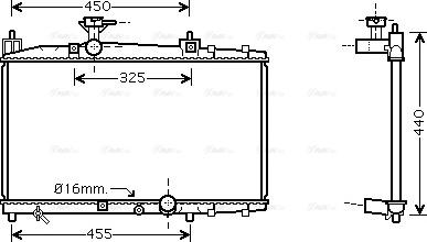 Ava Quality Cooling TO 2317 - Radiator, engine cooling autospares.lv