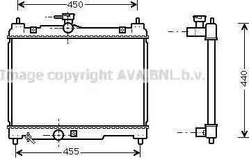 Ava Quality Cooling TO 2251 - Radiator, engine cooling autospares.lv