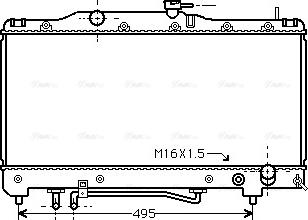 Ava Quality Cooling TO 2205 - Radiator, engine cooling autospares.lv