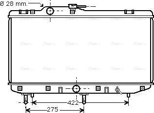 Ava Quality Cooling TO 2208 - Radiator, engine cooling autospares.lv