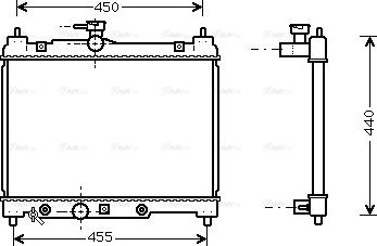 Ava Quality Cooling TO 2287 - Radiator, engine cooling autospares.lv