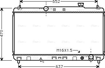 Ava Quality Cooling TO 2235 - Radiator, engine cooling autospares.lv