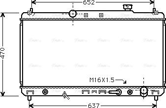 Ava Quality Cooling TO 2236 - Radiator, engine cooling autospares.lv